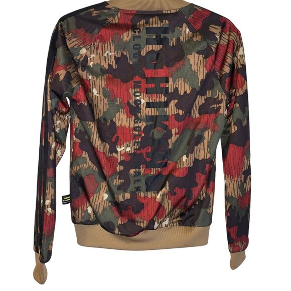 EUC Pharrell Williams Adidas Originals Camouflage Jacket - Red, Green, Tan - Picture 2 of 9